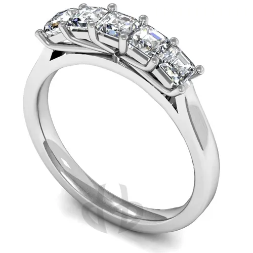 Five Stone Diamond Eternity Ring (TBC132) - All Metals 